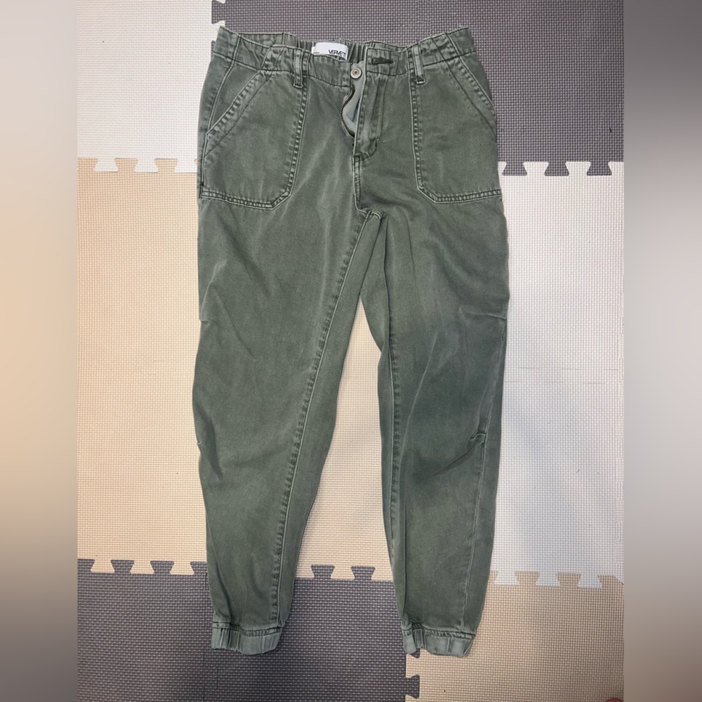 Olive green jogger jeans